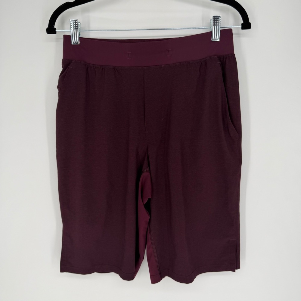 LULULEMON MEN'S T.H.E SHORT 11" LINERLESS SHORTS BURGUNDY MAROON SMALL ATHLETIC